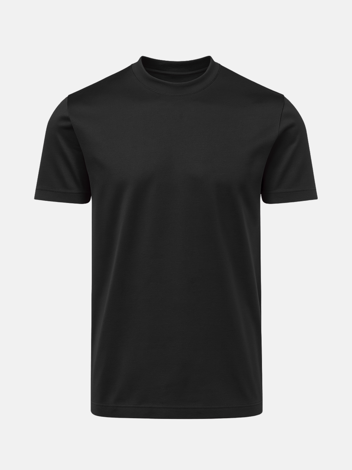 Mercerised Cotton T-Shirt - Black
