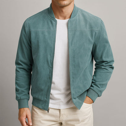 Classic Urban Suede Bomber Jacket