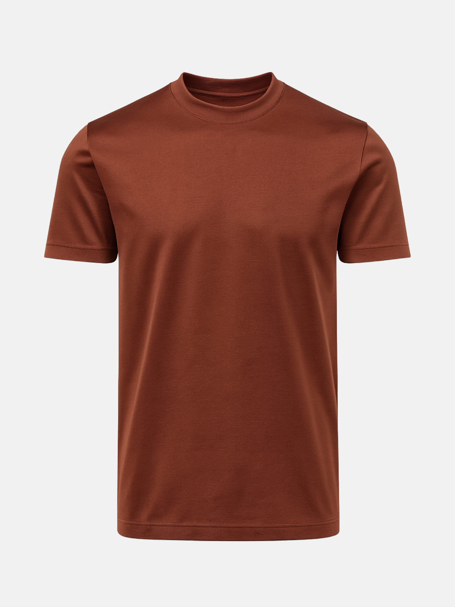 Mercerised Cotton T-Shirt - Terra
