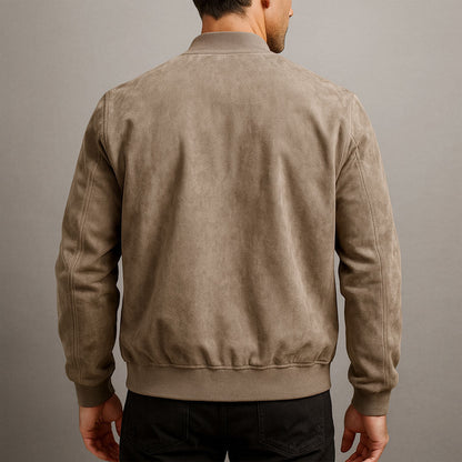 Classic Urban Suede Bomber Jacket