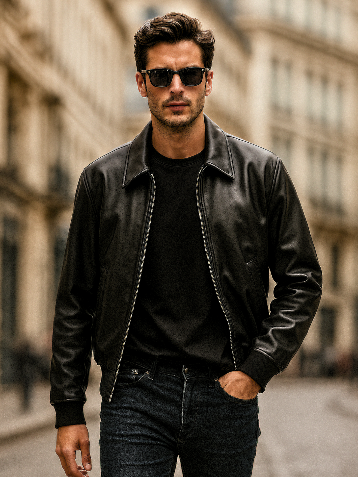 Vegan Leather Blouson